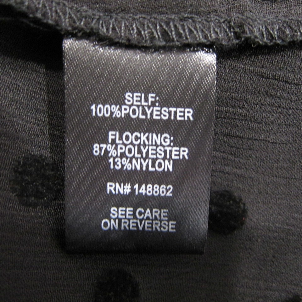 Torrid Women's Size 2X Black Sheer Flocked Polka Dot Button Up Blouse