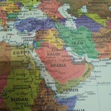 US News World Report Map 1995 Civil War Israel Yugoslavia Russia Cold War