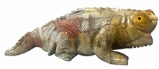 750g Hand-Carved Stone Lizard Iguana Reptile Figurine ~7"