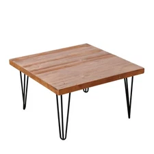 Rustic Square Old Pine Wooden Coffee Table for Living Room Patio Home Office