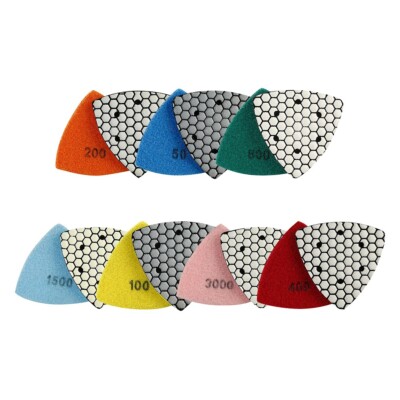 Dreieck Diamond Polishing Pads Granit Marmor Betonstein Schleifpolster Ecken