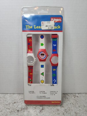 Playskool The Learning Pack Watches ABC's Shapes Counting 1989 New Vintage 