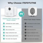 RV Tankless Water Heater, with 15 x 15 inches White Door and Remote Controller — photo 7