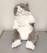 Sun Lemon Knee Cat Sleep Well Plush Toy Doll 47 cm Gray Color Japan