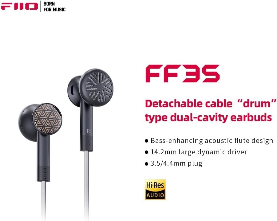 FIIO FF3S ほぼ未使用 FiiO FF3S Dynamic Drive Earbuds, HiFi wired earphone Bass Super