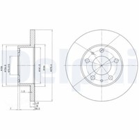 2X Delphi BG2845 Bremsscheibe FüR CitroËN Passend FüR Fiat Peugeot