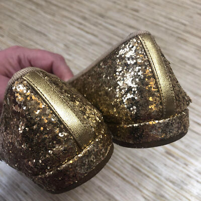 1353 PRADA gold shimmer ballet flats GOLD sz 36.5 *Damage | eBay