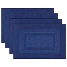 PIGCHCY Placemats,Washable Vinyl Woven Table  Assorted Sizes , Colors 