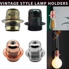 E27 Vintage Industrial Lamp Holder Antique Brass Edison Screw Bulb Light Socket