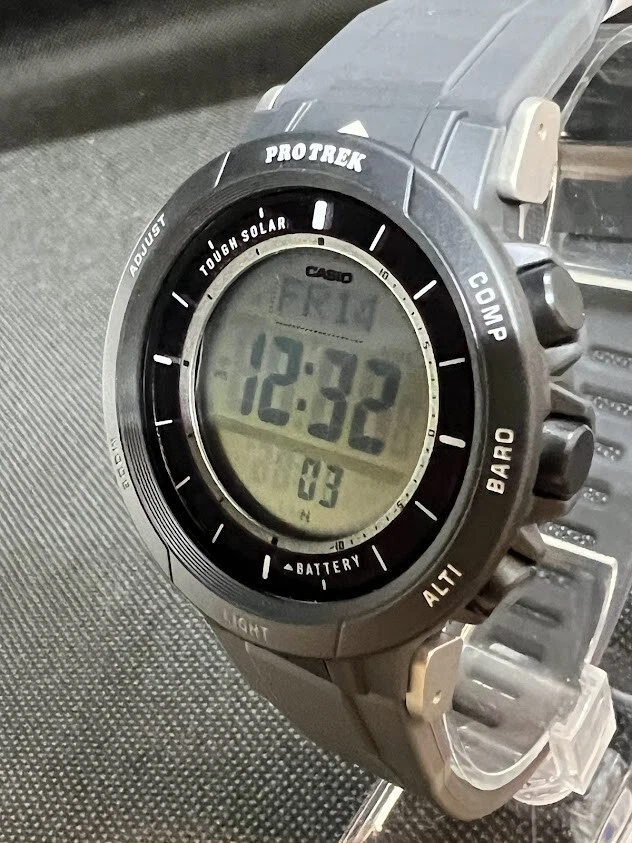 CASIO PRO TREK Tough Solar Compass Barometer Thermometer Watch eBay