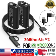 2*3600mAh Rechargeable Battery Packs for Microsoft Xbox One /Xbox One Series X/S