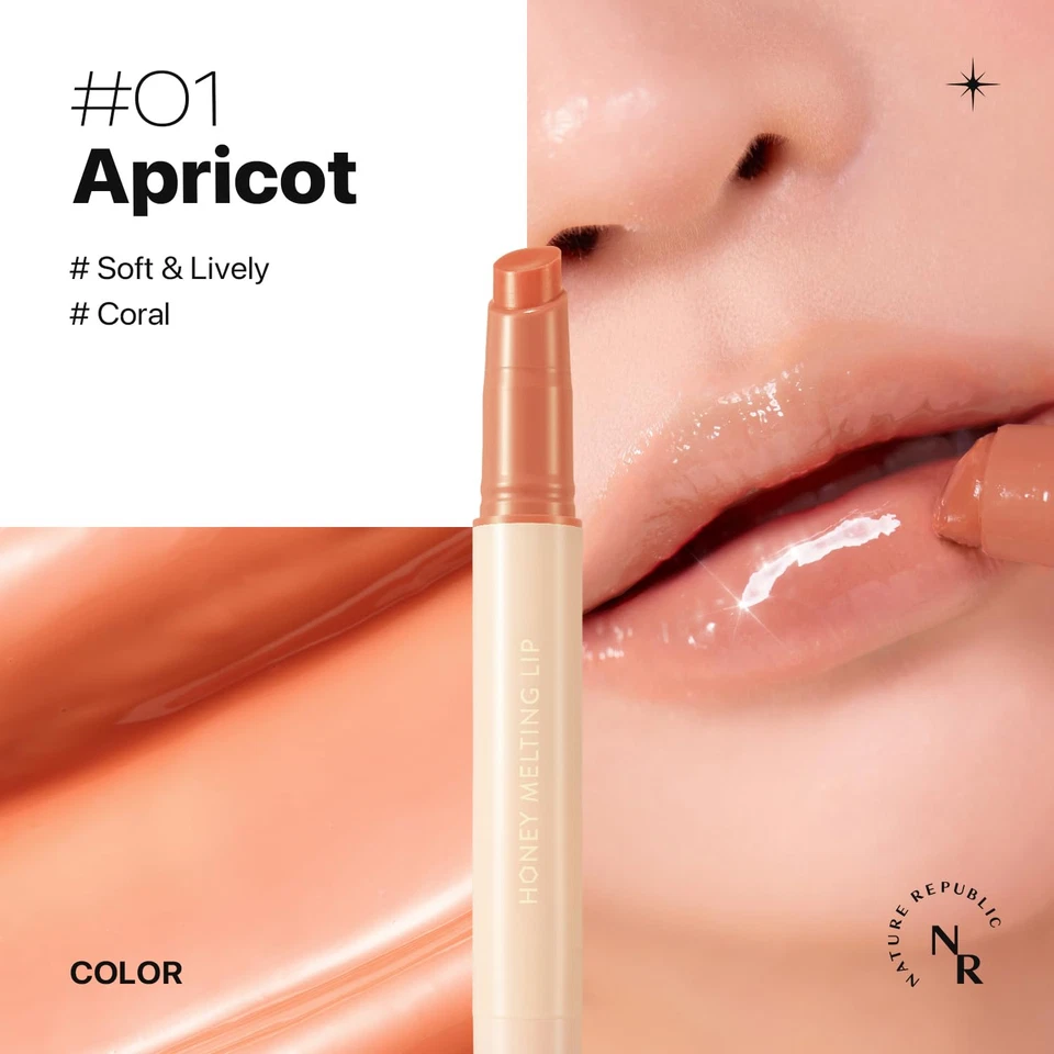 HONEY MELTING LIP (01 APRICOT) SOFT LIP STICK, Korean Lip, Lip Gloss, Glow Lip, - Image 3 of 4