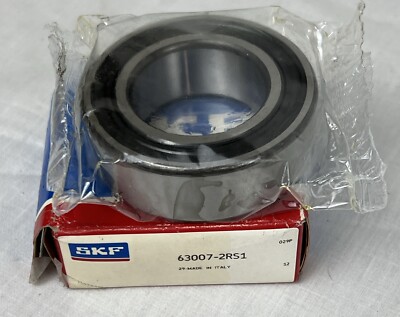 GENUINE - SKF 63007-2RS1 Bearing Rubber Seals 35mm x 62 mm x 20 mm NOS