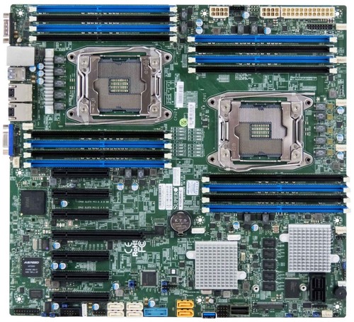 Server Motherboard Supermicro X10DRH-C Dual Socket 2011-V3 16xDDR4 Eatx - 第 2/3 張圖片