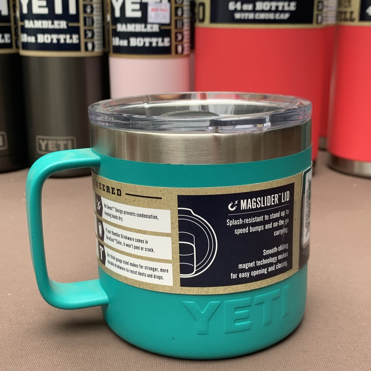 【新品未使用】YETI Rambler 14oz Mug seafoam Rambler® 14 oz (414 ml) Stackable Mug – YETI EUROPE