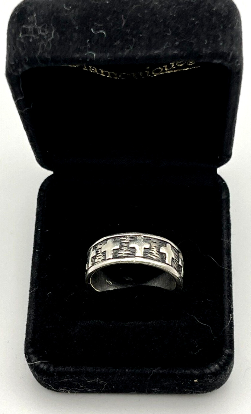 Solid Sterling Silver 925 embossed CHRISTIAN CROS… - image 2