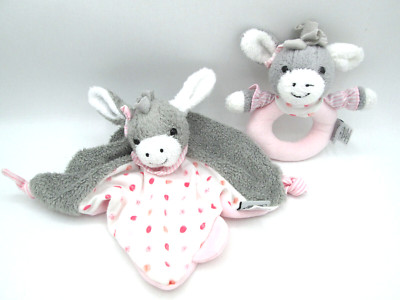 * Schmusetuch + Greifling Sterntaler Esel Emmi grau rosa ca. 20cm