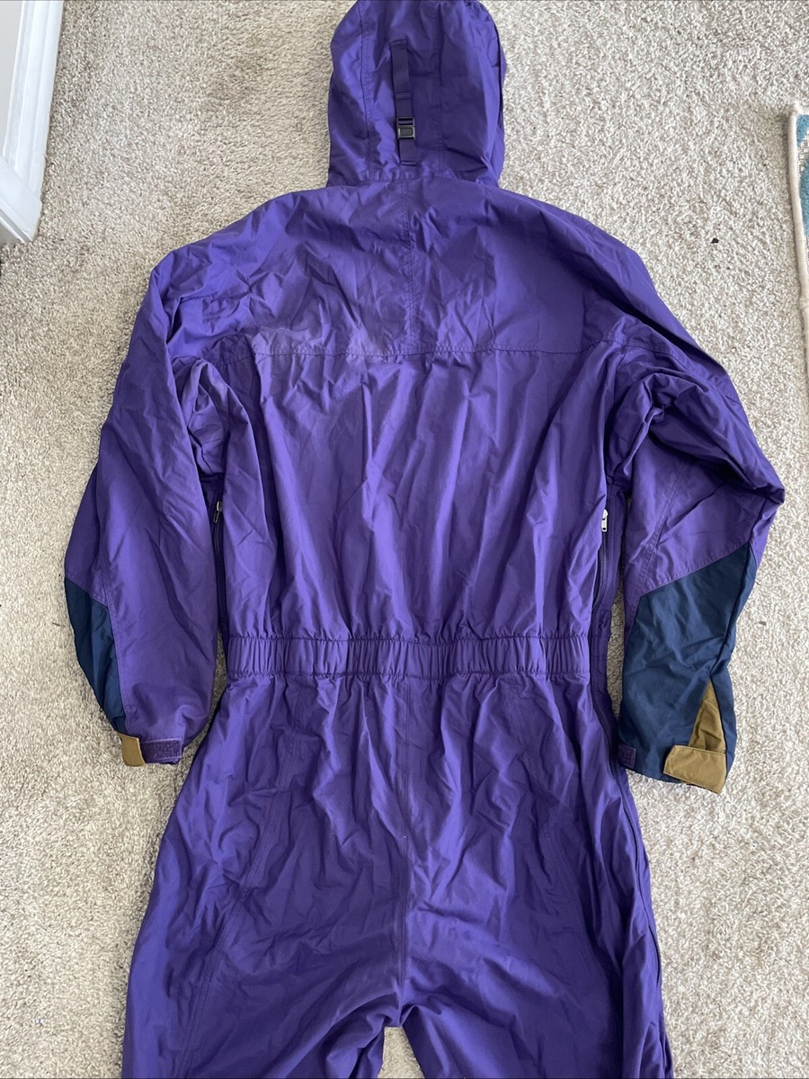 美品　Patagonia スノーウエア　セットアップ　４Ｔ　パープル PATAGONIA One Piece Ski Suit Purple Waterproof Hooded XL Vintage