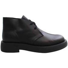 Clarks Mileno Desert Lace-Up Black Smooth Leather Mens Boots 261608607_G