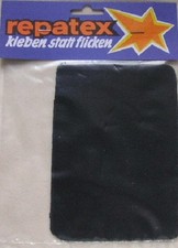 Reparatur Flicken B&uuml;gelflicken Stoff Baumwolle schwarz 42 x 10 cm Aufb&uuml;geln