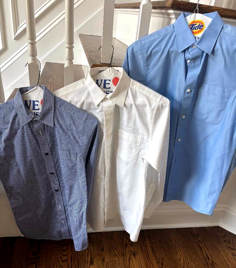 WORN 1X A+ COND NORDSTROM BOYS DRESS BUTTON LOT SHIRTS BLUE