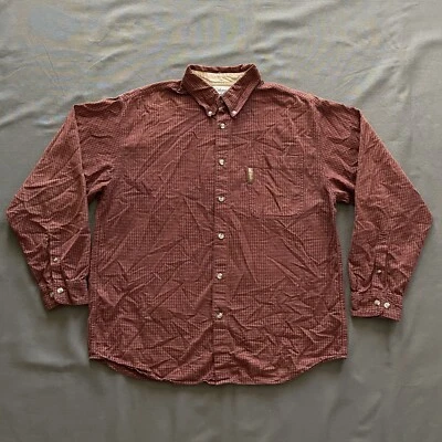 VTG 2000s Columbia Button Down Shirt Mens Size Large Red Burgundy Long Sleeve - Image 1 of 4