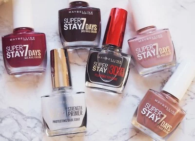 MAYBELLINE NEW YORK MAYBELLINE Superstay 7Day GEL NAIL COLOUR - NEW - SELECT SHADE - FREE POST