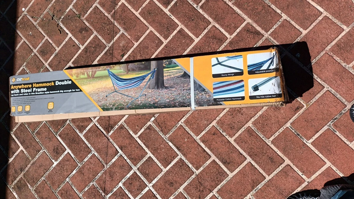 OZTRAIL ANYWHERE HAMMOCK DOUBLE WITH STEEL FRAME