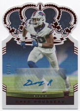 2021 Crown Royale Rookie Autographs Red #37 Greg Rousseau RC Auto 02/75