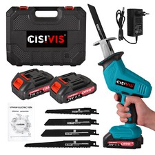 3000rpm 2 Akku Säbelsäge Mit 4 Sägeblätter Elektrische Reciprosäge Tigersäge DHL