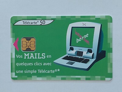 Frankreich 2002 - internet borne - mes mails avec une Telecarte!- gebr.