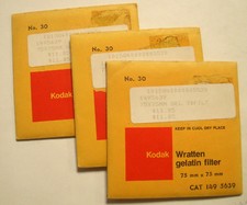 KODAK WRATTEN GELATIN FILTER NO 30 3" or 75mm Square unopened
