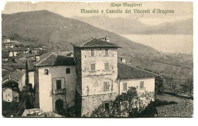 Early 900 Massino and Castle of the Visconti of Aragon Logarno Naples FP BN VG