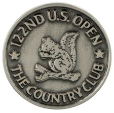 2022 US Open The Country Club Large TWO SIDED - SILVER - LOGO Golf BALL MARKER