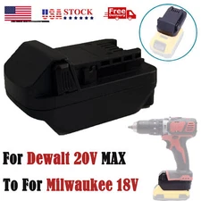 Battery Adapter Converter For Dewalt 20V Max Battery to for Milwaukee 18V Tools