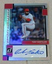 2022 Donruss Signature Series #SS-TS Tony Santillan Auto - Cincinnati Reds