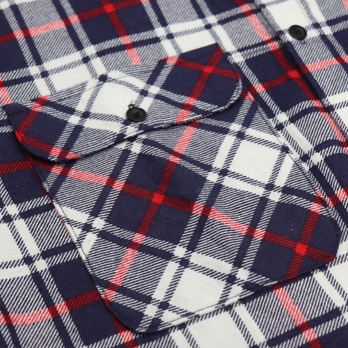 Men's 100% Cotton Flannelette Shirt Long Sleeve Plaid Check Flannel w Pockets - Picture 23 of 86