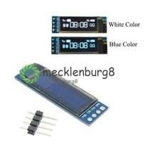 DC 3.3V 5V Blue/White 0.91'' inch 128x32 IIC I2C SPI OLED LCD Display Module