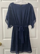 AB Studio Navy Blue Women’s Shift Dress Size Small