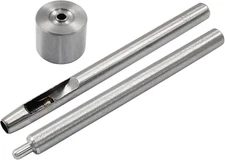 Eyelet Hole Punch Die Tool, 5Mm Grommet Setter Hollow Punch (Includes Base & Ram