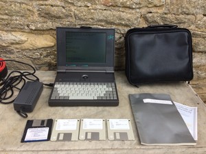 Ibm Slim IIE Vintage Laptop computer Slim 2 ms dos floppy 1980s 1990s cx486slc