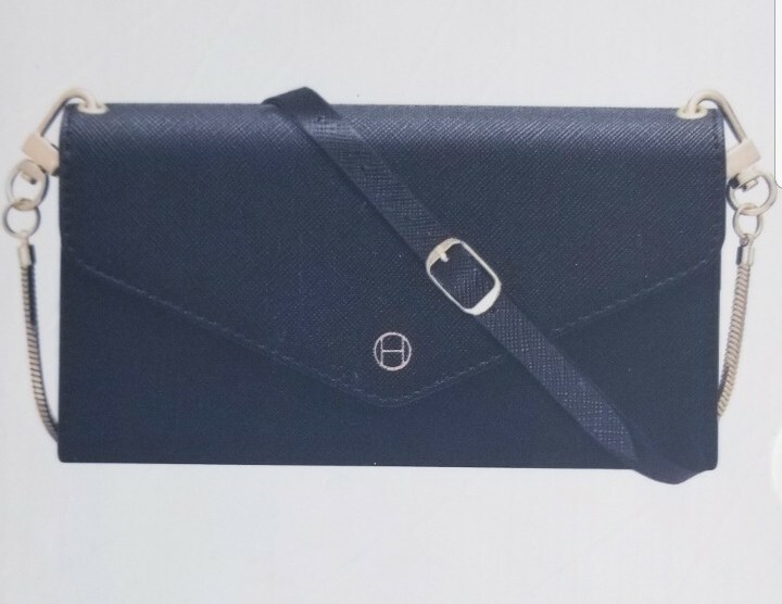 Habitu Selene Crossbody Black Wallet Case for IPhone, 7x4.5in, New in