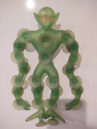 Vintage 1978 Mattel Suckerman Green Alien Monster Suction Throw Toy - Picture 1 of 8