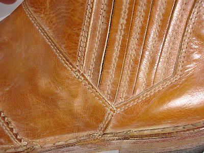 MOMA COGNAC DISTRESSED LEATHER WINGTIP ANKLE BOOTS BOOTIES  display picture 1