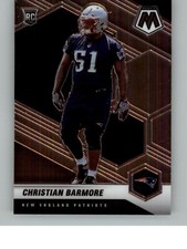 2021 Panini Mosaic Christian Barmore 358 RC  New England Patriots