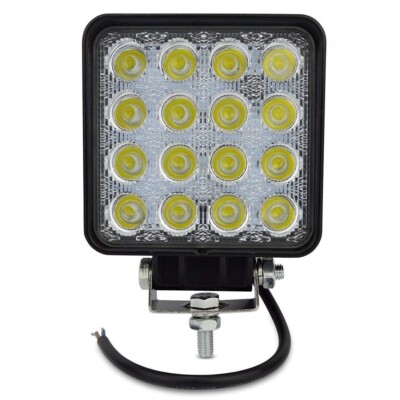 2X Faro 48W Quadrato Faretto Led Da Lavoro 16 Led Da 3W Di Profondit&agrave;