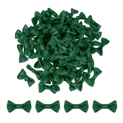80pcs Dark Green Bow Ties 1.2'' x 0.6'' Mini Bowknot for Crafting Little Satin ...