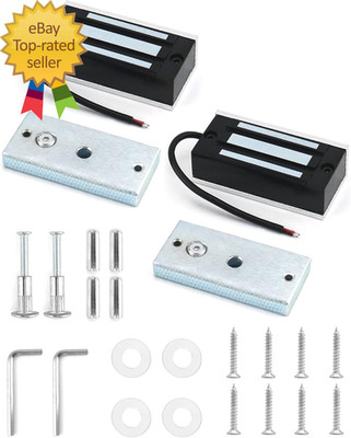 Electric Magnetic Lock 2 Pack 60Kg 130Lbs Holding Force Electric Magnetic Lock
