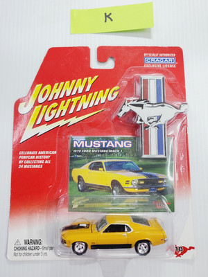 1970 Ford Mustang Mach 1 Orange Ponycar Car Johnny Lightning Muscle Cars USA (K)