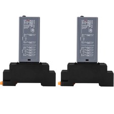 2 Set Adjustable Digital Time Relay Cycle Time Delay Relay with Base AC 220V